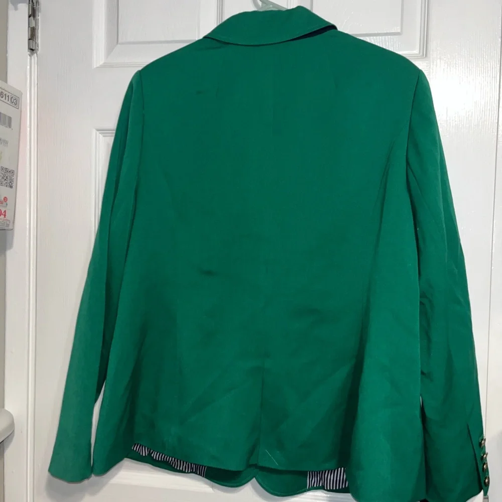 🆕 Eloquii Emerald Blazer with Gold Buttons Sz 16 - Picture 8 of 9